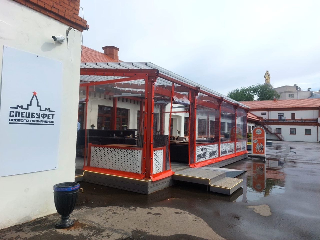ПВХ шторы для летней террасы кафе в городе Фрязино